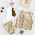 ست 4 تکه لباس پسرانه مدل چهارخونه